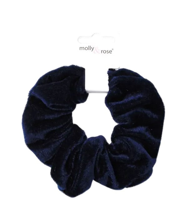 HIGH SHINE NAVY VELVET LARGE SCRUNCHIE 9330 Kids Hair Accessories Asetena Pa