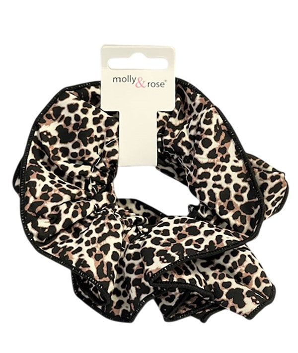EXTRA LARGE DOUBLE LAYERED ANIMAL PRINT SCRUNCHIE 9714 Color Assorted Kids Hair Accessories Asetena Pa