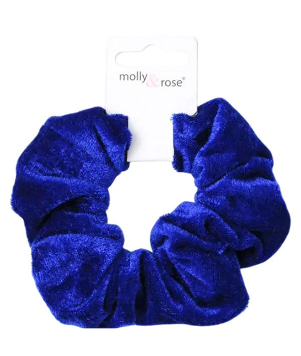 HIGH SHINE ROYAL BLUE VELVET LARGE SCRUNCHIE 9328 Kids Hair Accessories Asetena Pa