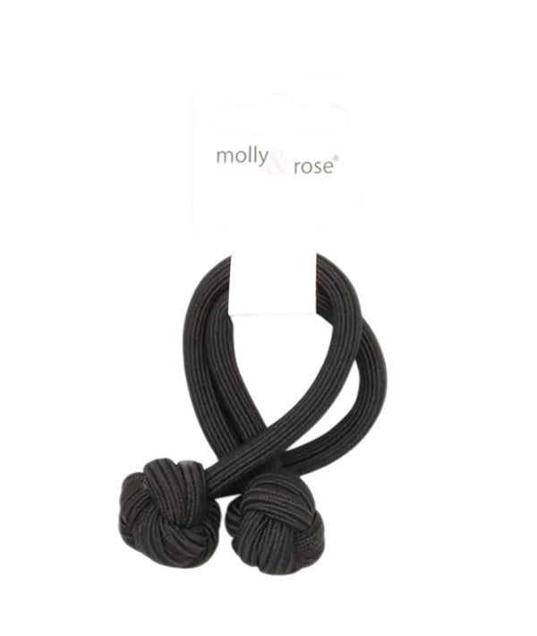 KNOTTED THICK ELASTIC BAND BLACK 9301 Kids Hair Accessories Asetena Pa