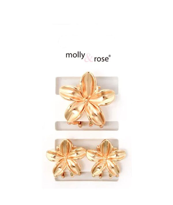 SMALL METAL FLOWER CLAMP SET 9332 Hair Accessories Asetena Pa