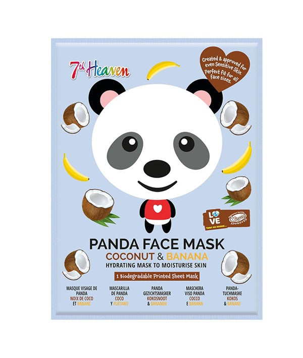 7TH HEAVEN COCONUT AND BANANA PANDA FACE MASK 1 Sheet Mask Skin Wash Asetena Pa