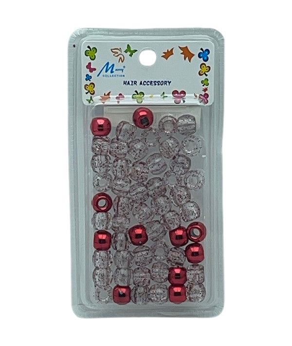 HAIR ACCESSORY BEADS MET22RED Hair Accessories Asetena Pa