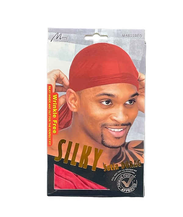 MURRY COLLECTION SILKY SATIN DURAG M4811RED Durags and Caps Asetena Pa