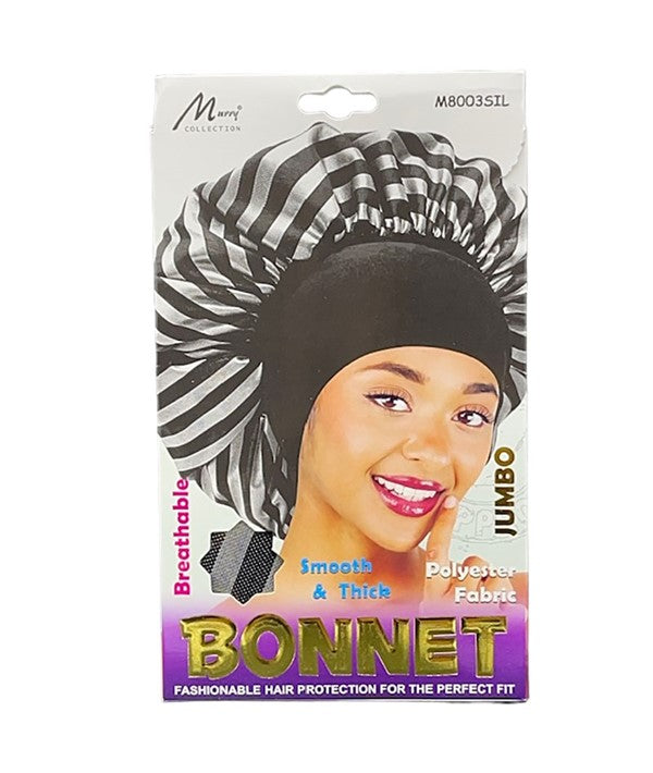MURRY COLLECTION SMOOTH AND THICK BONNET M8003SIL Jumbo Durags and Caps Asetena Pa