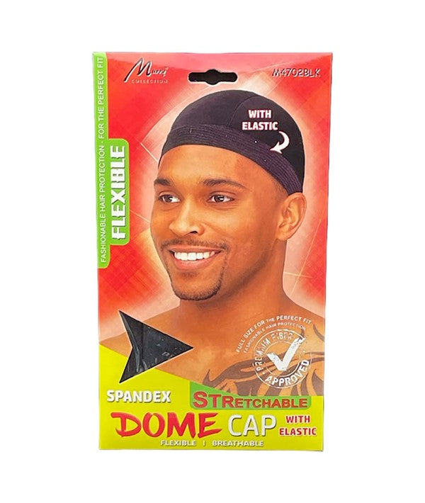 MURRY COLLECTION SPANDEX DOME CAP M4702BLK Durags and Caps Asetena Pa