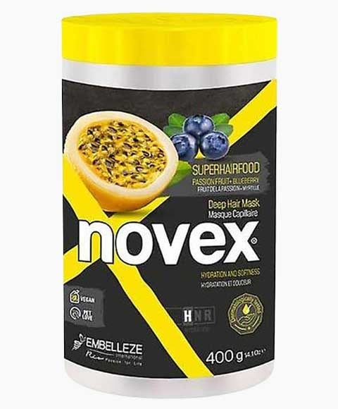 SUPER HAIR FOOD PASSION FRUIT PLUS BLUEBERRY DEEP HAIR MASK 400 g Treatments Asetena Pa