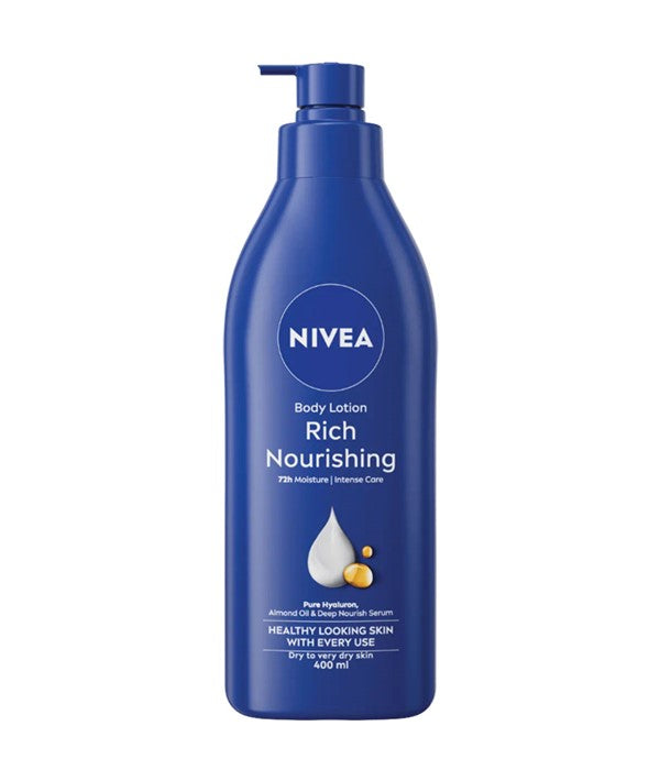 NIVEA BODY RICH NOURISHING BODY LOTION WITH PUMP 400ml Skin Moisturizing Asetena Pa