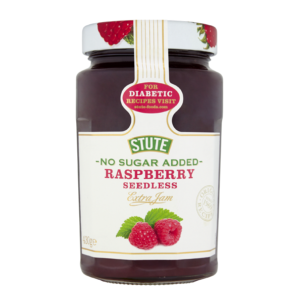 Stute No Added Sugar Raspberry Jam 6x430g