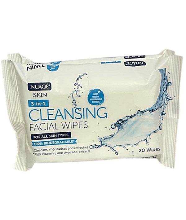 NUAGE 3 IN 1 SKIN CLEANSING WIPES 25 Wipes (Twin Pack) Skin Wash Asetena Pa