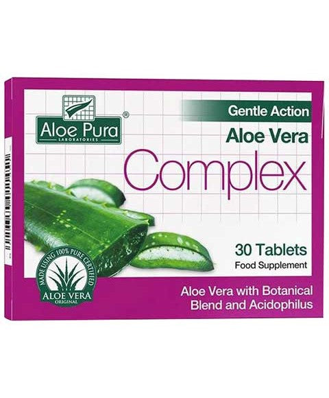 ALOE PURA ALEO VERA COMPLEX GENTLE ACTION TABLETS 30 Tablets Supplements Asetena Pa
