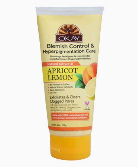 OKAY PURE NATURALS BLEMISH CONTROL APRICOT LEMON FACIAL SCRUB 170 g Skin Wash Asetena Pa