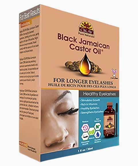 BLACK JAMAICAN CASTOR OIL FOR LONGER EYELASHES 30 ML Treatments Asetena Pa