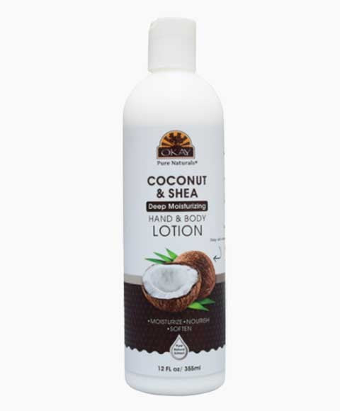 OKAY COCONUT SHEA DEEP MOISTURIZING HAND AND BODY LOTION 355 ml Skin Moisturizing Asetena Pa