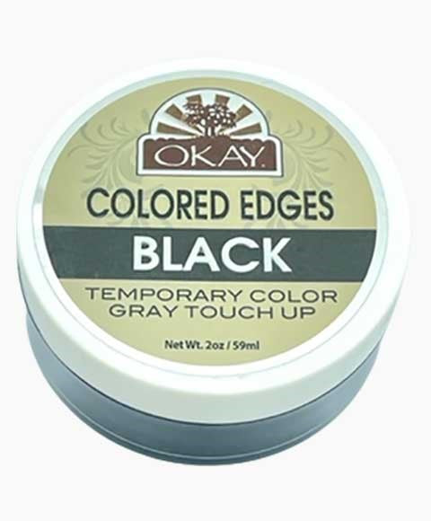 OKAY COLORED EDGES GRAY TOUCH UP BLACK 59 ml Hair Color Asetena Pa