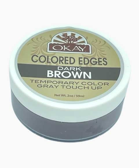 OKAY COLORED EDGES GRAY TOUCH UP DARK BROWN 59 ml Hair Color Asetena Pa