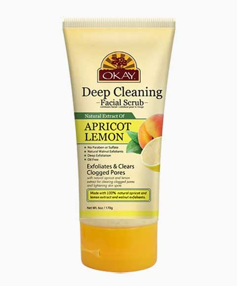 OKAY PURE NATURALS DEEP CLEANING APRICOT AND LEMON FACIAL SCRUB 170 g Skin Wash Asetena Pa