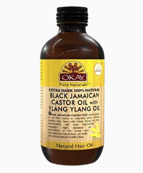 OKAY EXTRA DARK BLACK JAMAICAN CASTOR OIL WITH YLANG YLANG OIL 118 ml Treatments Asetena Pa