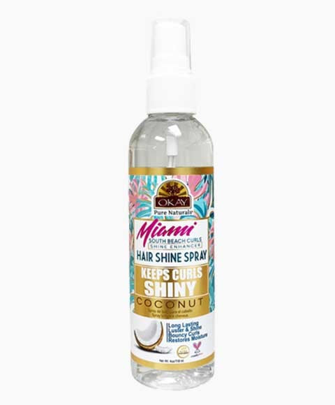 OKAY MIAMI KEEP CURLS SHINY COCONUT HAIR SHINE SPRAY 118 ml Sprays, Serums and Oils Asetena Pa