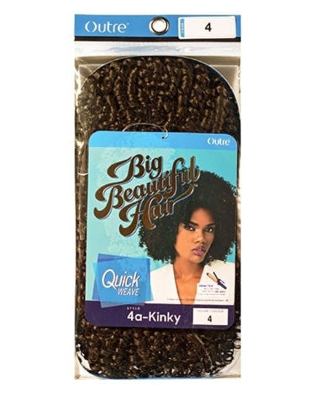 BIG BEAUTIFUL HAIR QUICK WEAVE 4A KINKY Color 2 Curls Types Asetena Pa