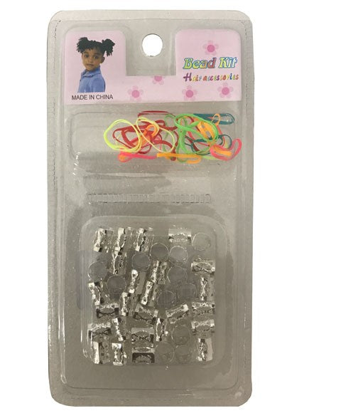 BEAD KIT HAIR ACCESSORIES RS365SIL Color Silver Kids Hair Accessories Asetena Pa