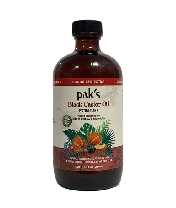 PAKS EXTRA DARK BLACK CASTOR OIL 250 ml Sprays, Serums and Oils Asetena Pa