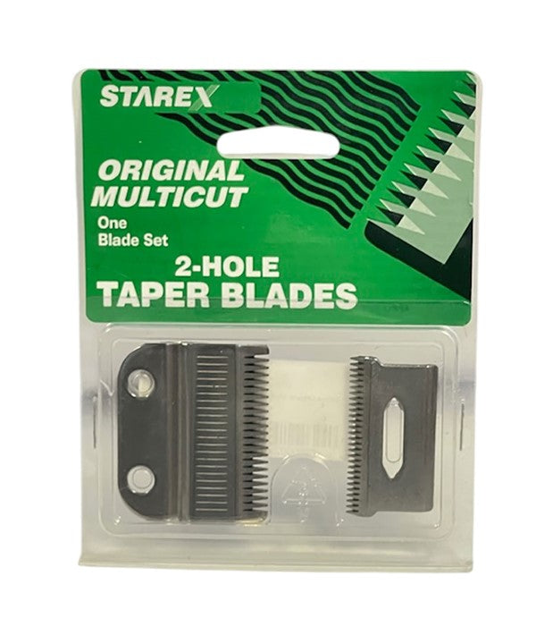 STAREX ORIGINAL MULTICUT 2 HOLE TAPER BLADES SET Clippers and Trimmers Asetena Pa