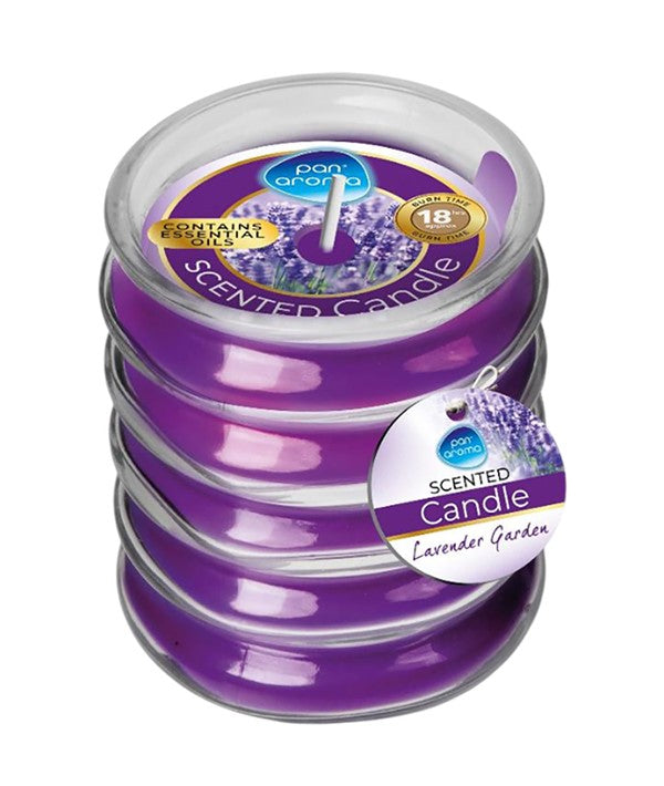 RIBBED GLASS SCENTED CANDLE LAVENDER GARDEN Candles Asetena Pa