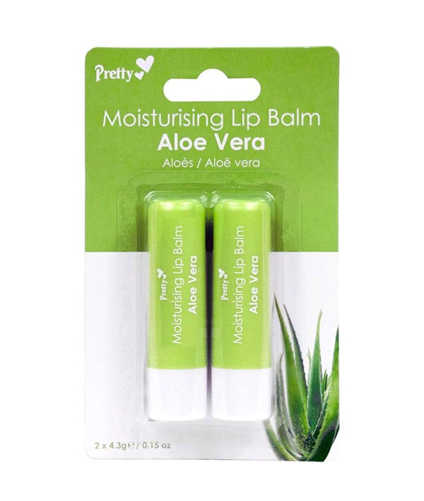 PRETTY MOISTURISING LIP BALM ALOE VERA 2 x 4.3 g Lips Asetena Pa