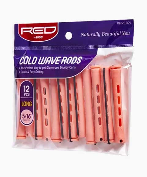 RED BY KISS COLD WAVE RODS HRC02L Long (12 Pcs) Color Pink 5/16 Diameter Kids Hair Accessories Asetena Pa