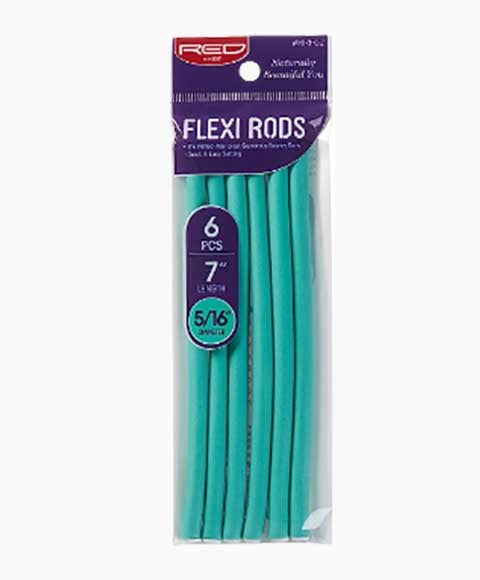 RED BY KISS FLEXI RODS HRF02 7'' Length (6 Pcs) Color Green 5/16 Diameter Kids Hair Accessories Asetena Pa