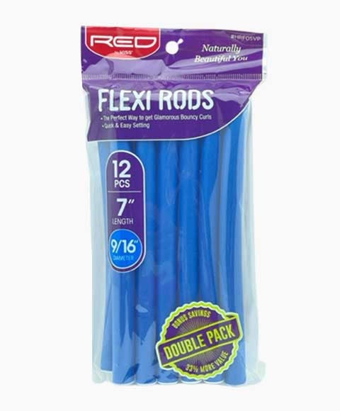 RED BY KISS FLEXI RODS HRF05VP 7'' Length (12 Pcs) Color Blue 9/16 Diameter Hair Accessories Asetena Pa