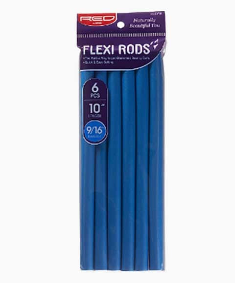 RED BY KISS FLEXI RODS HRF15 10'' Length (6 Pcs) Color Blue 9/16 Diameter Hair Accessories Asetena Pa