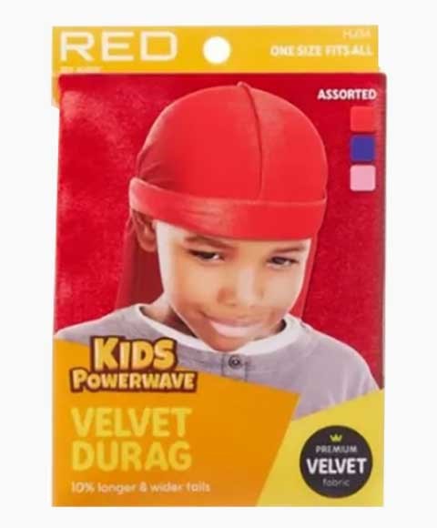 RED BY KISS KIDS POWERWAVE VELVET DURAG HJ34 Color Assorted Durags and Caps Asetena Pa