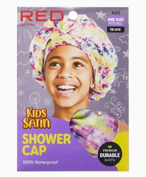 RED BY KISS KIDS SATIN SHOWER CAP TIE DYE HJ23 Durags and Caps Asetena Pa