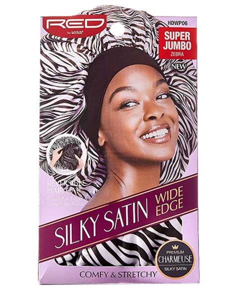 SILKY SATIN WIDE EDGE HDWP06 ZEBRA Super Jumbo Durags and Caps Asetena Pa
