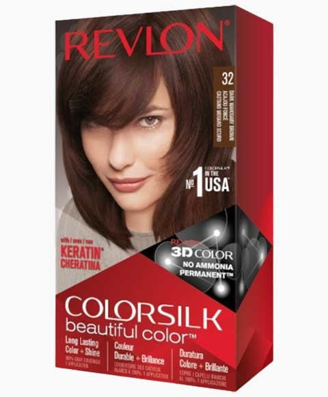 COLORSILK BEAUTIFUL COLOR PERMANENT HAIR COLOR 32 DARK MAHOGANY BROWN Hair Color Asetena Pa
