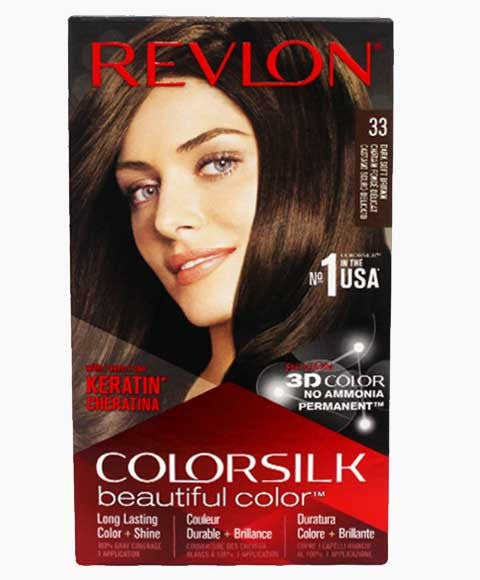 COLORSILK BEAUTIFUL COLOR PERMANENT HAIR COLOR 33 DARK SOFT BROWN Hair Color Asetena Pa