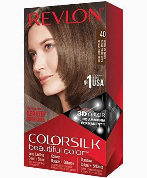 COLORSILK BEAUTIFUL COLOR PERMANENT HAIR COLOR 40 MEDIUM ASH BROWN Hair Color Asetena Pa