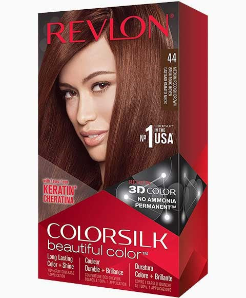 COLORSILK BEAUTIFUL COLOR PERMANENT HAIR COLOR 44 MEDIUM REDDISH BROWN Hair Color Asetena Pa