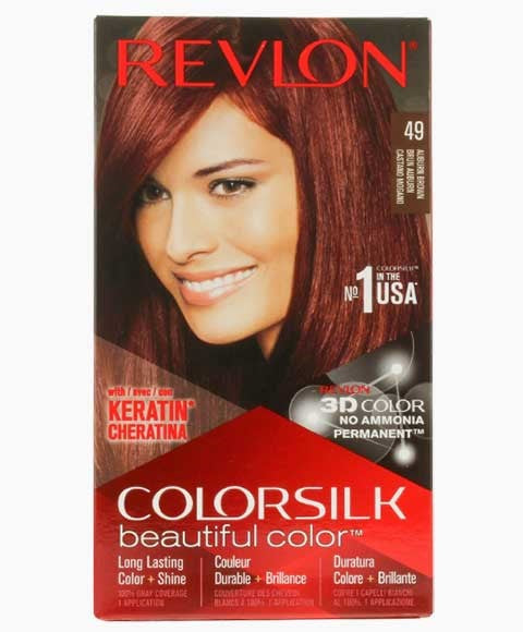 COLORSILK BEAUTIFUL COLOR PERMANENT HAIR COLOR 49 AUBURN BROWN Hair Color Asetena Pa