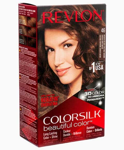 COLORSILK BEAUTIFUL COLOR PERMANENT HAIR COLOR 46 MEDIUM GOLDEN CHESTNUT BROWN Hair Color Asetena Pa