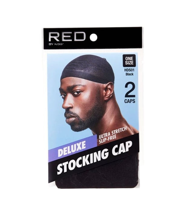 DELUXE STOCKING CAP BLACK HDS01 One Size Durags and Caps Asetena Pa