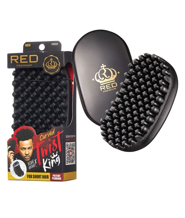 RED PREMIUM CURVED TWIST KING HS03 Hair Brushes and Combs Asetena Pa