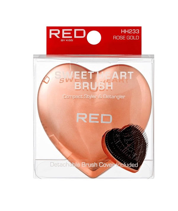 RED BY KISS SWEET HEART BRUSH HH233 ROSE GOLD Hair Brushes and Combs Asetena Pa
