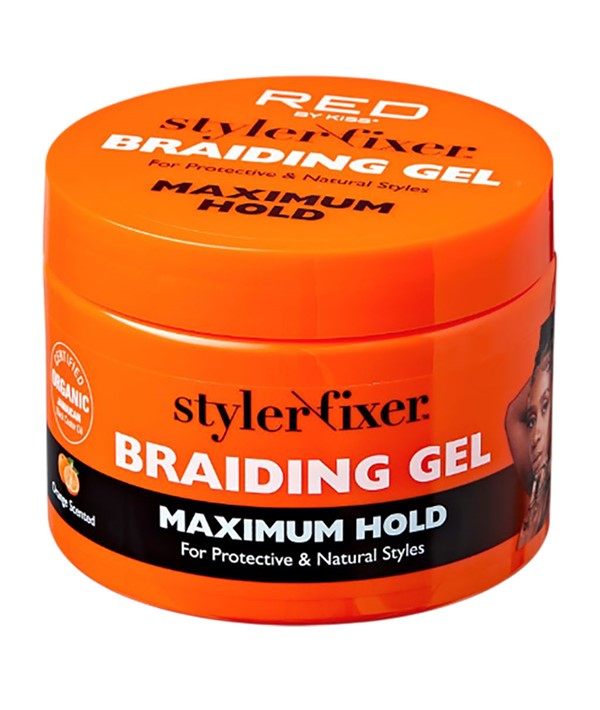 RED BY KISS ORANGE SCENTED BRAIDING GEL MAXIMUM HOLD 7 177 ml Hair Styling Asetena Pa
