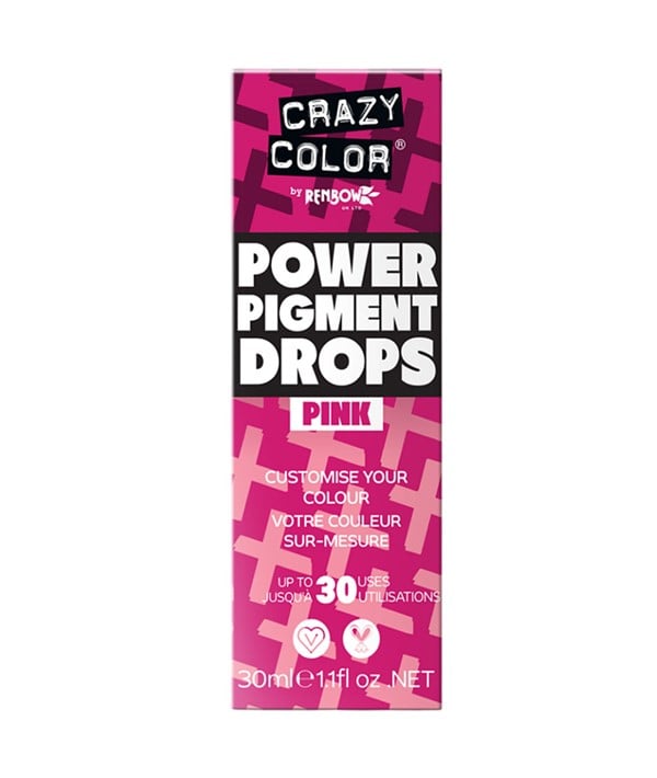 RENBOW CRAZY COLOR POWER PIGMENT DROPS PINK 30 ML Hair Color Asetena Pa
