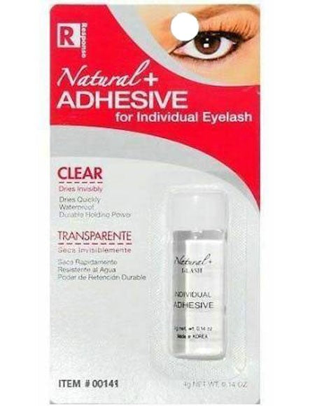 RESPONSE NATURAL PLUS ADHESIVE FOR INDIVIDUAL EYELASHE CLEAR 4 g Eye Makeup Asetena Pa