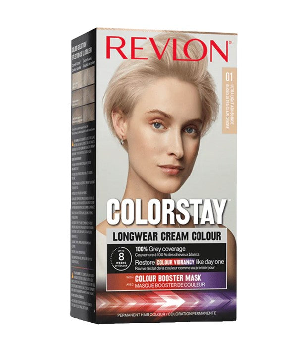 REVLON COLORSTAY LONGWEAR CREAM COLOUR Color 01 Ultra Light Ash Blonde Hair Color Asetena Pa