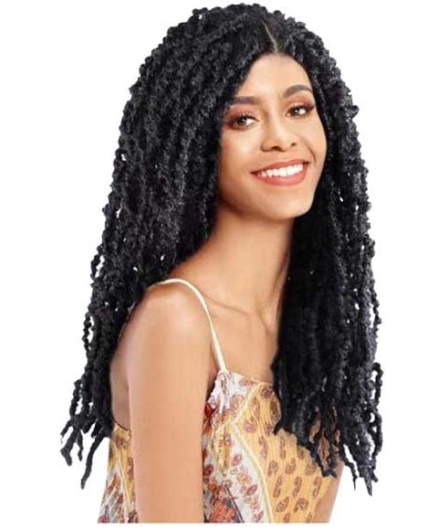 FREEDOM SYN CRO DISTRESSED LOCS 18 Color T1B/30 Hair for Braid Extensions Asetena Pa